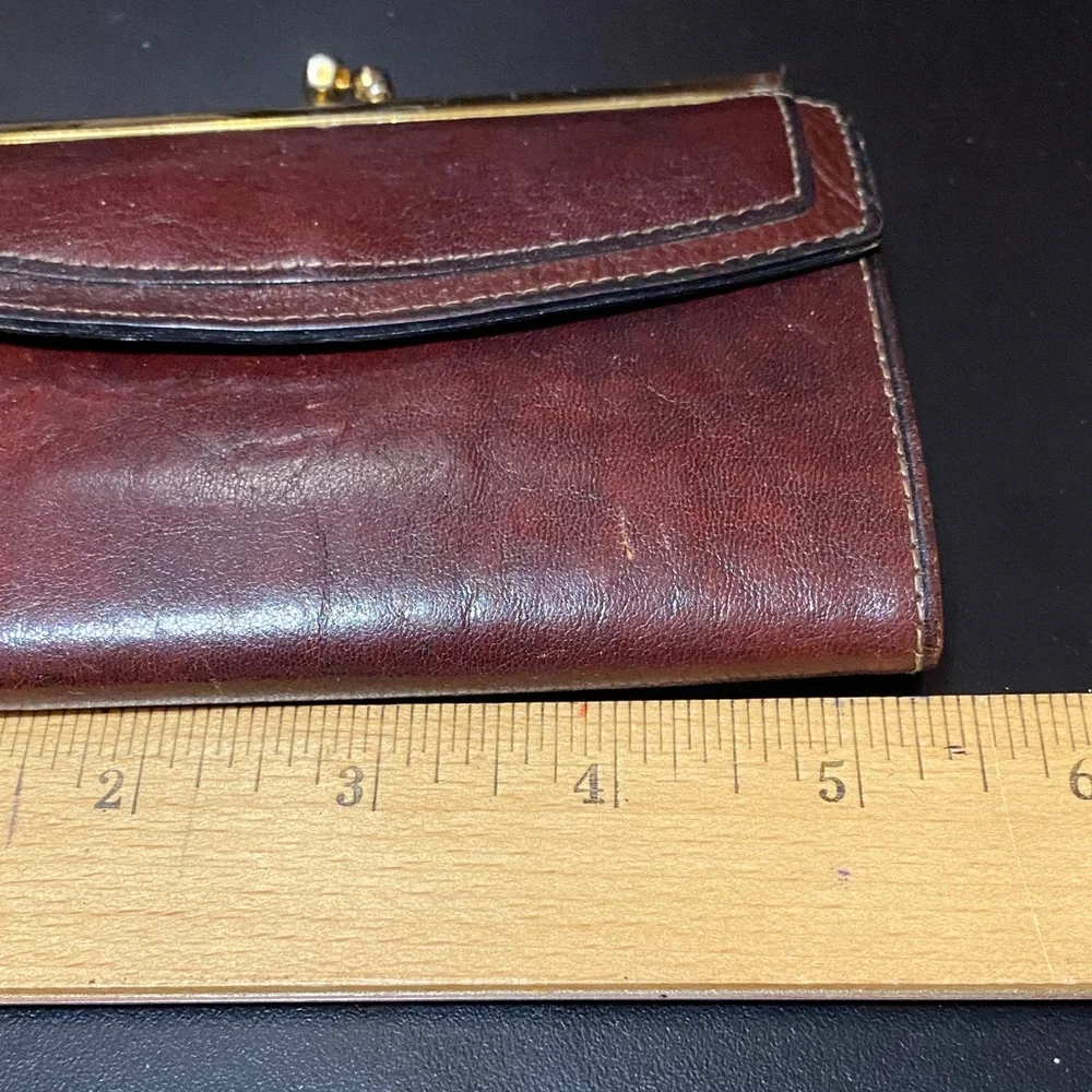 Vintage Bosca Brown full grain hide Leather Wallet